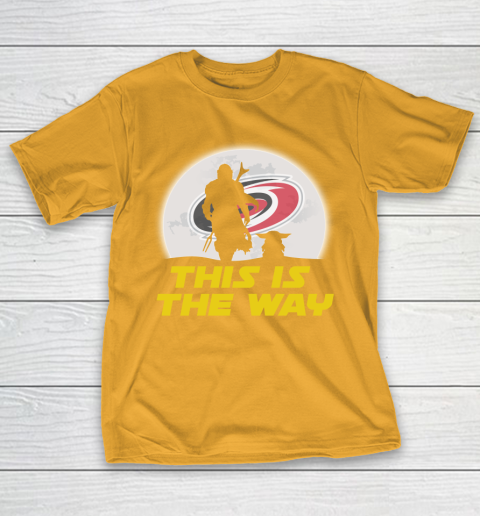 Carolina Hurricanes NHL Ice Hockey Star Wars Yoda And Mandalorian This Is The Way T-Shirt 2