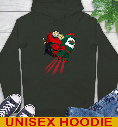 NHL Hockey Minnesota Wild Deadpool Minion Marvel Shirt Hoodie 12