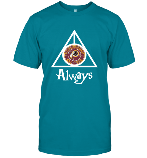 Always Love The Washington Redskins x Harry Potter Mashup NFL gwvw always love the washington redskins x harry potter classic t shirt 2 front tropical blue