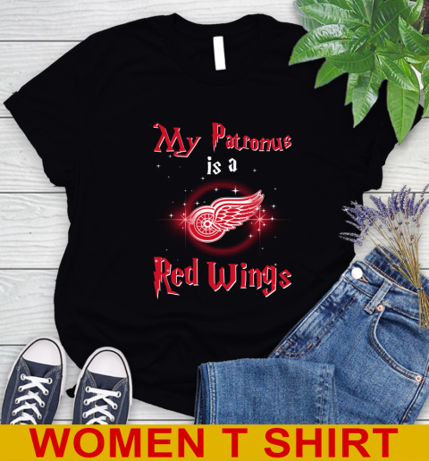 NHL Hockey Harry Potter My Patronus Is A Detroit Red Wings Women's T-Shirt