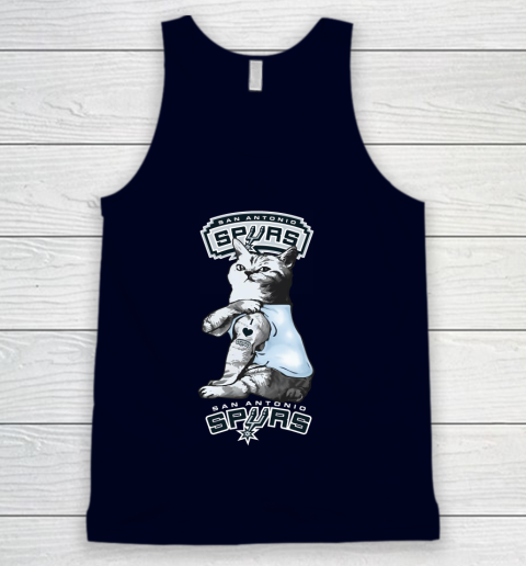 NBA Basketball My Cat Loves San Antonio Spurs Tank Top 2