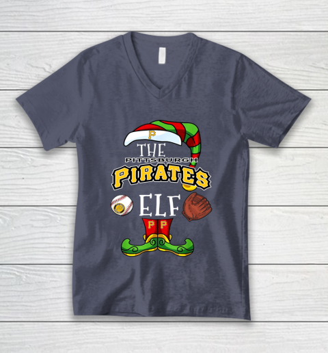 Pittsburgh Pirates Christmas ELF Funny MLB V-Neck T-Shirt 7