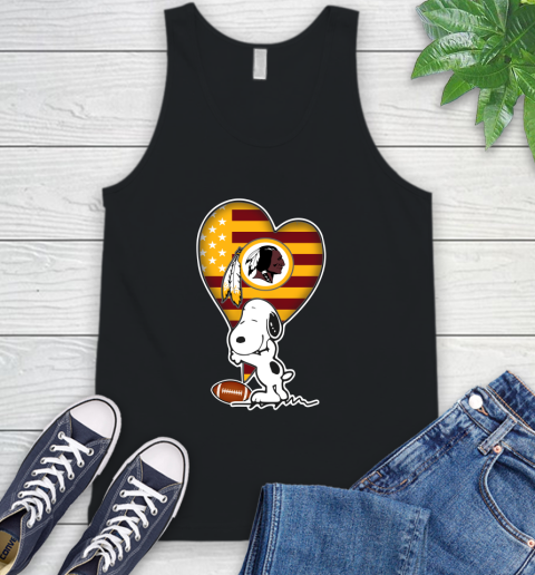Washington Redskins NFL Football The Peanuts Movie Adorable Snoopy Tank Top 2