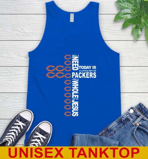 NFL All I Need Today Is A Little Bit Of Chicago Bears Shirt Tank Top 4