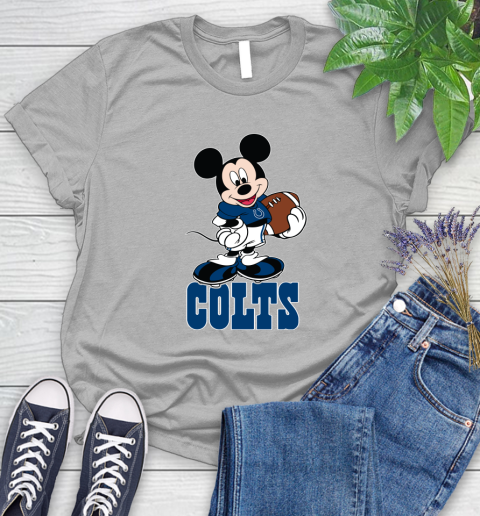 NFL Football Indianapolis Colts Cheerful Mickey Mouse Shirt Women's T-Shirt 5