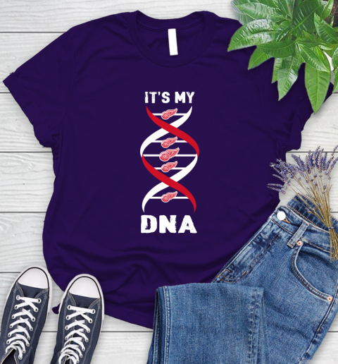Detroit Red Wings NHL Hockey It's My DNA Sports Women's T-Shirt 4