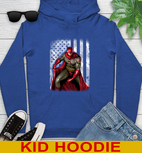 Cleveland Indians MLB Baseball Batman DC American Flag Shirt Youth Hoodie 10