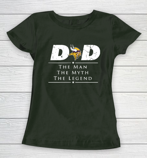 Minnesota Vikings NFL Football Dad The Man The Myth The Legend Women's T-Shirt 4