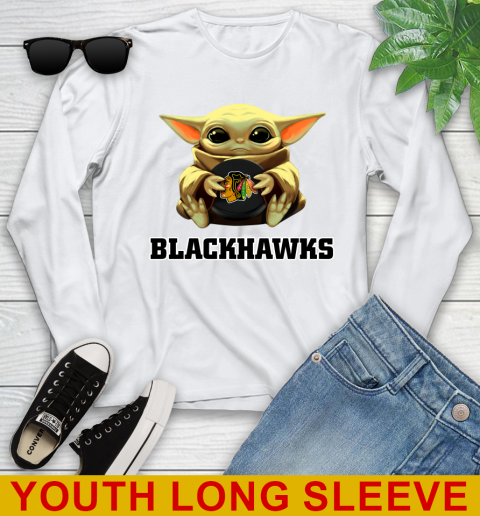 NHL Hockey Chicago Blackhawks Star Wars Baby Yoda Shirt 122