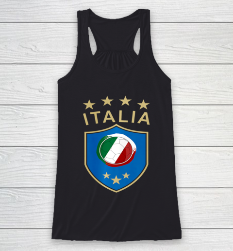 Italy Soccer Italian Italia Flag Football Player Racerback Tank