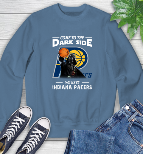 NBA Come To The Dark Side We Have Indiana Pacers Star Wars Darth Vader Basketball Sweatshirt 8