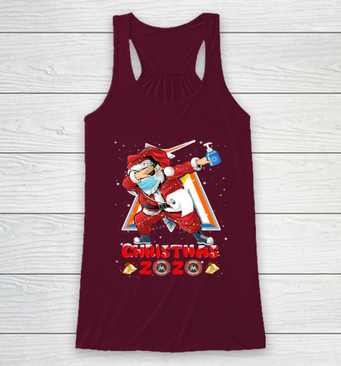 Miami Marlins Funny Santa Claus Dabbing Christmas 2020 MLB Racerback Tank 2