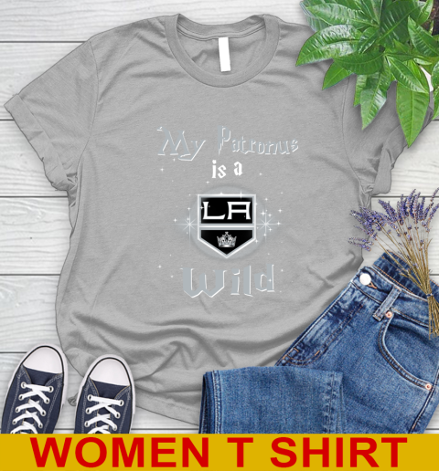 NHL Hockey Harry Potter My Patronus Is A Los Angeles Kings Women's T-Shirt 5