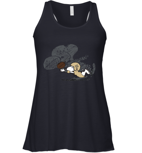 New Orleans Saints Snoopy Plays The Football Game Racerback Tank