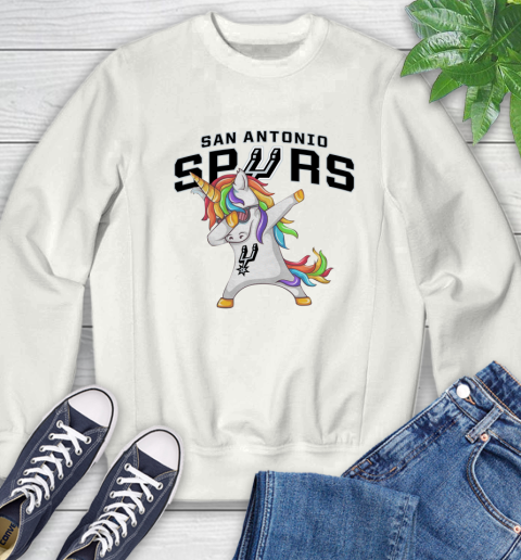 San Antonio Spurs NBA Basketball Funny Unicorn Dabbing Sports Sweatshirt