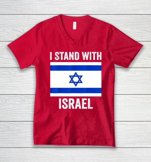 I Stand With Israel  Free Israel V-Neck T-Shirt 5