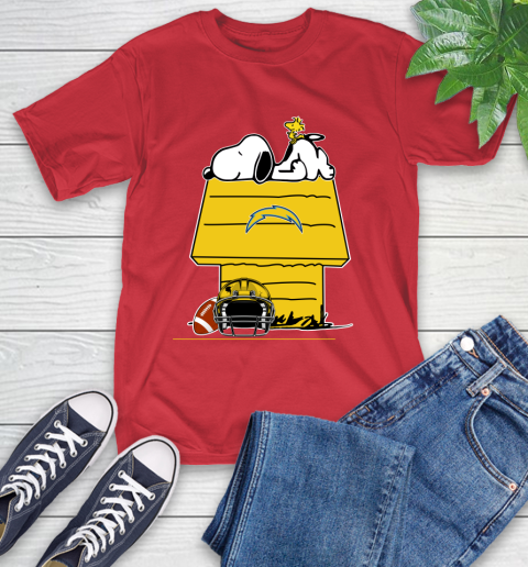 Los Angeles Chargers NFL Football Snoopy Woodstock The Peanuts Movie T-Shirt 10