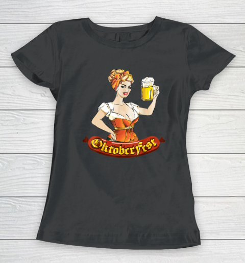 Barmaid Oktoberfest Dirndl Bratwurst German Woman Costume T Shirt Women's T-Shirt