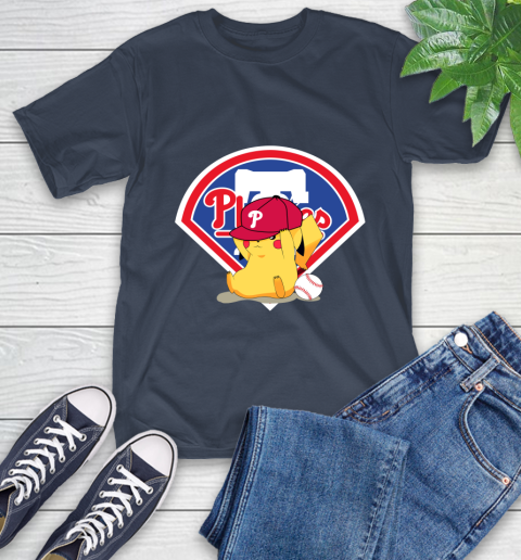 MLB Pikachu Baseball Sports Philadelphia Phillies T-Shirt 4