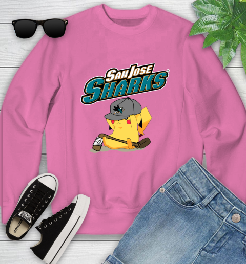 NHL Pikachu Hockey Sports San Jose Sharks Youth Sweatshirt 7