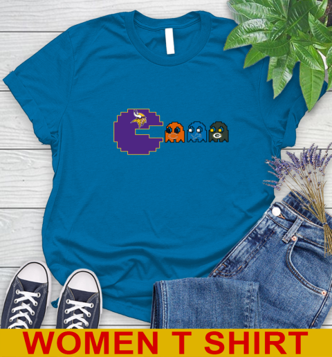 Minnesota Vikings NFL Football Pac Man Champion Women's T-Shirt 7
