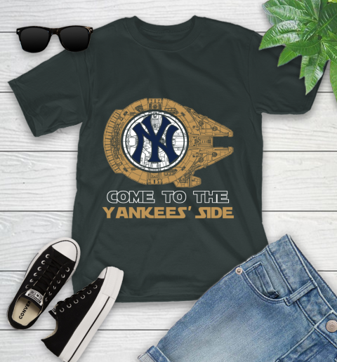 MLB Come To The New York Yankees Sox Side Star Wars Baseball Sports Youth T-Shirt 6