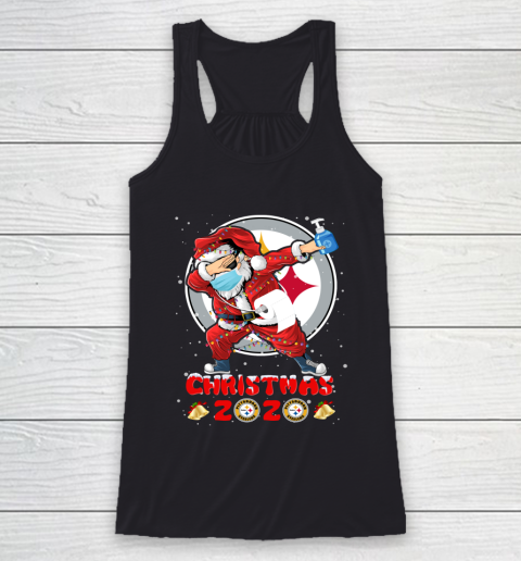 Pittsburgh Steelers Funny Santa Claus Dabbing Christmas 2020 NFL Racerback Tank