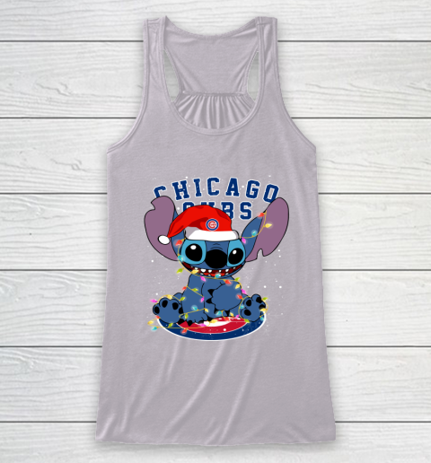 Chicago Cubs MLB noel stitch Baseball Christmas Racerback Tank 3