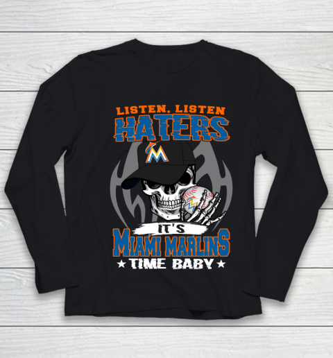 Listen Haters It is MARLINS Time Baby MLB Youth Long Sleeve