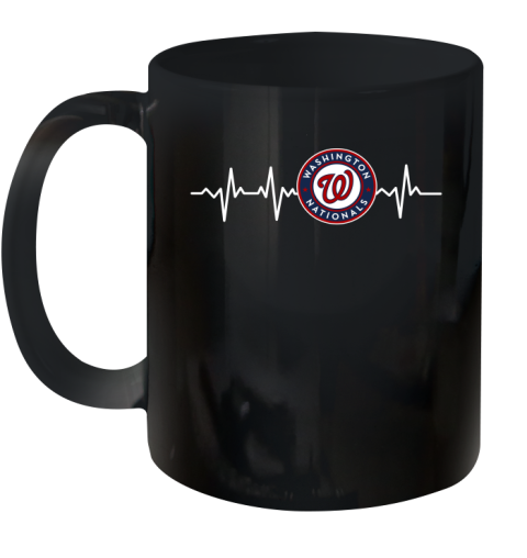 Washington Nationals MLB Baseball Heart Beat Shirt Ceramic Mug 11oz