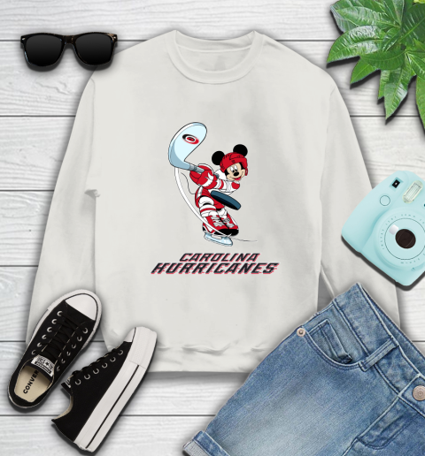 NHL Hockey Carolina Hurricanes Cheerful Mickey Mouse Shirt Sweatshirt 12