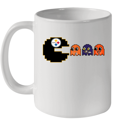 Pittsburgh Steelers NFL Football Pac Man Champion Ceramic Mug 11oz