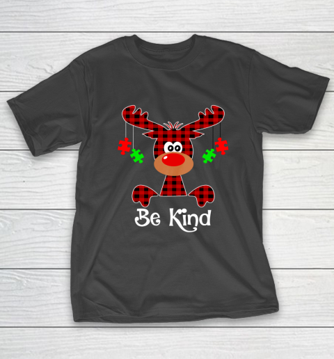Be Kind Autism Awareness Christmas Reindeer Hippie Gift T-Shirt
