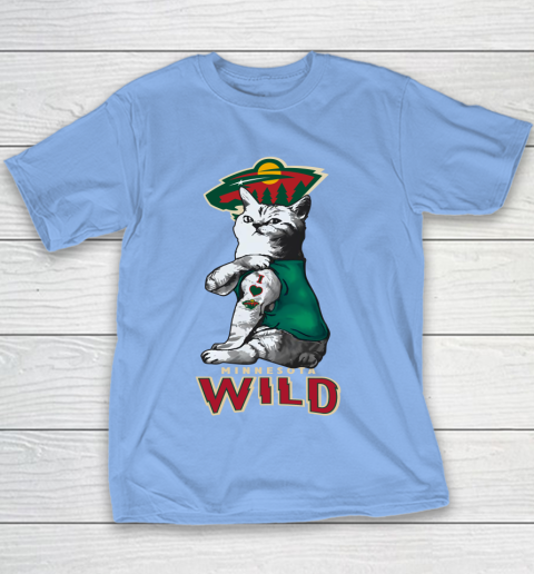 NHL My Cat Loves Minnesota Wild Hockey Youth T-Shirt 8