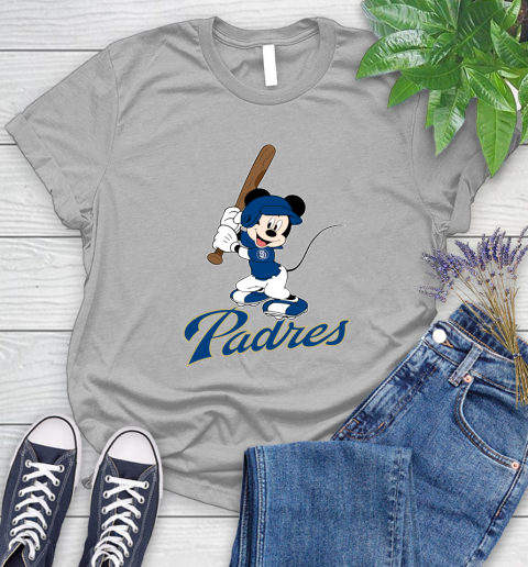 MLB Baseball San Diego Padres Cheerful Mickey Mouse Shirt Women's T-Shirt 5