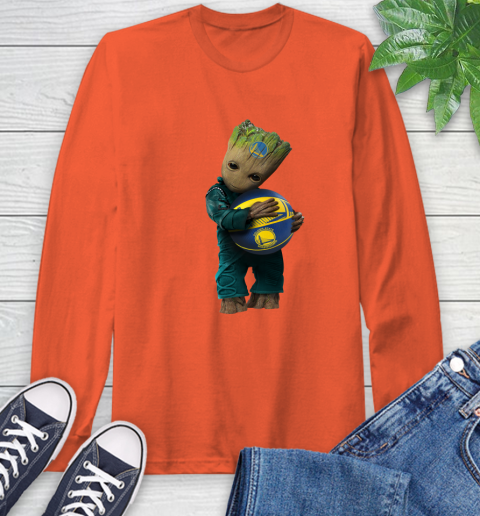 NBA Groot Guardians Of The Galaxy Basketball Sports Golden State Warriors Long Sleeve T-Shirt 5