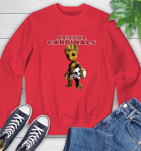 Arizona Cardinals NFL Football Groot Marvel Guardians Of The Galaxy Sweatshirt 10