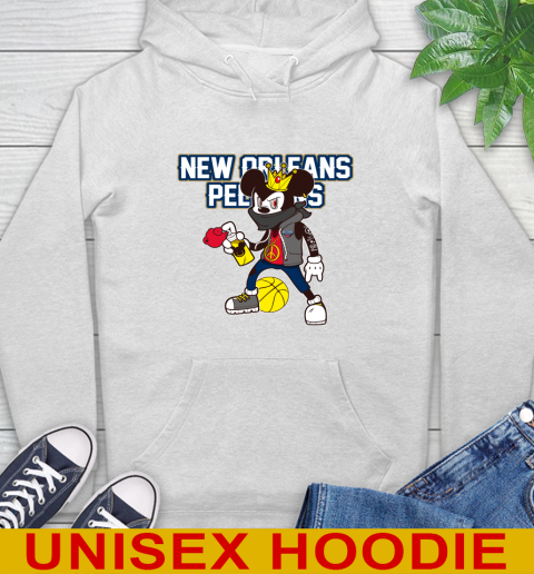 New Orleans Pelicans NBA Basketball Mickey Peace Sign Sports Hoodie