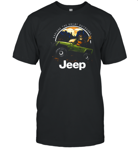 Explore The Great Outdoors Sasquatch Jeep T-Shirt