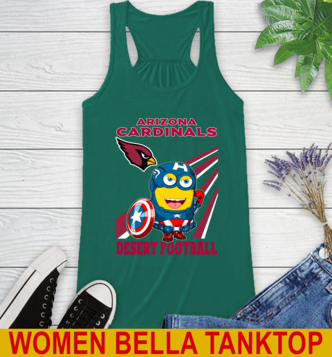NFL Football Arizona Cardinals Captain America Marvel Avengers Minion Shirt Racerback Tank 5
