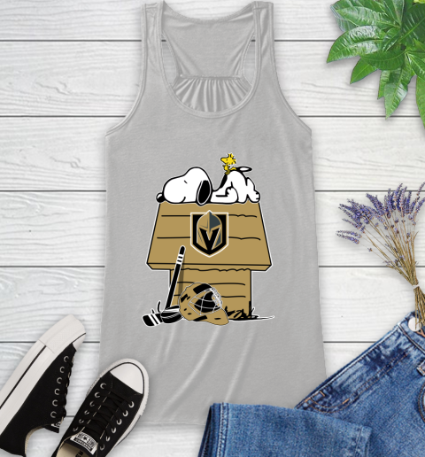 Vegas Golden Knights NHL Hockey Snoopy Woodstock The Peanuts Movie Racerback Tank