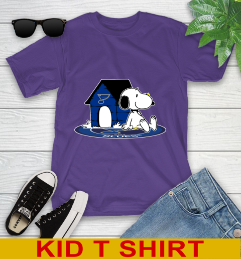 NHL Hockey St.Louis Blues Snoopy The Peanuts Movie Shirt Youth T-Shirt 4