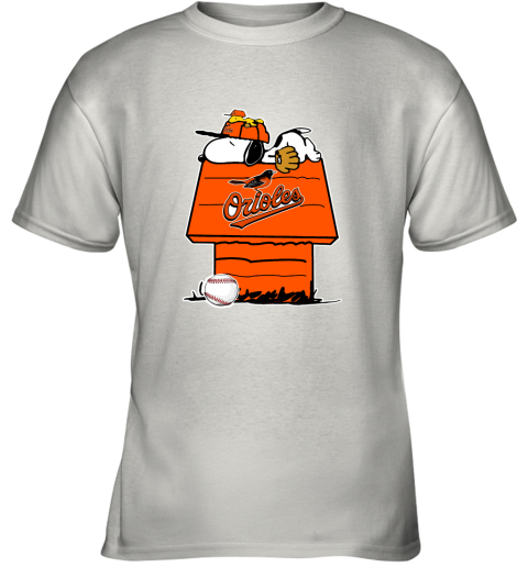 Baltimore Orioles Snoopy And Woodstock Resting Together MLB Youth T-Shirt