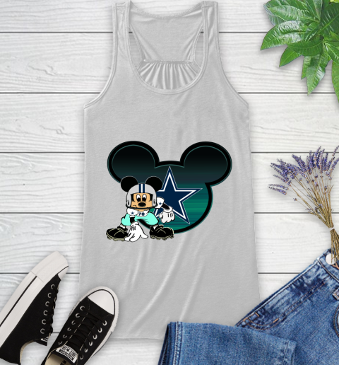 NFL Dallas Cowboys Mickey Mouse Disney Football T Shirt Racerback Tank