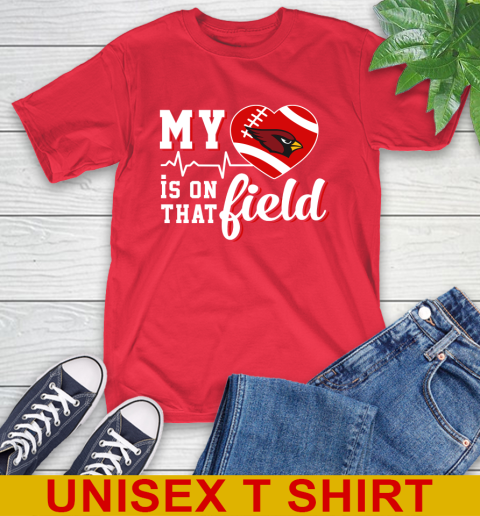 NFL My Heart Is On That Field Football Sports St.Louis Cardinals T-Shirt 12