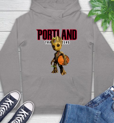 Portland Trail Blazers NBA Basketball Groot Marvel Guardians Of The Galaxy Hoodie 6
