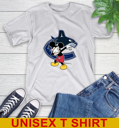 Vancouver Canucks NHL Hockey Dabbing Mickey Disney Sports T-Shirt 12