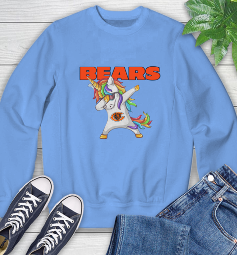 Chicago Bears NFL Football Funny Unicorn Dabbing Sports Sweatshirt 11