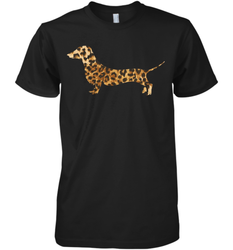 Dachshund Leopard Premium Men's T-Shirt