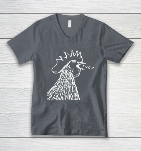 Funny Chicken Rooster Saying FUCK V-Neck T-Shirt 3